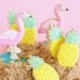 B - Flamingo Cookie Cutter keksz sajtó bélyegző cukor pépes sütemény barkácsolás sütőforma nyári születésnap hawaii