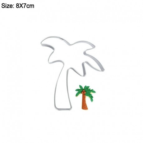 E - Flamingo Cookie Cutter keksz sajtó bélyegző cukor pépes sütemény barkácsolás sütőforma nyári születésnap hawaii