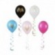 ezüst - 5db Boldog születésnapot Party spirál PVC kiegészítők rendezett születésnapi party Esküvői dekoratív díszek