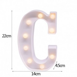 C - 21 cm LED-es éjszakai fény 26 angol ábécé száma elemlámpa romantikus esküvői party dekoráció karácsonyi