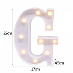 G - 21 cm LED-es éjszakai fény 26 angol ábécé száma elemlámpa romantikus esküvői party dekoráció karácsonyi