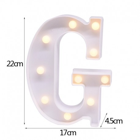 G - 21 cm LED-es éjszakai fény 26 angol ábécé száma elemlámpa romantikus esküvői party dekoráció karácsonyi