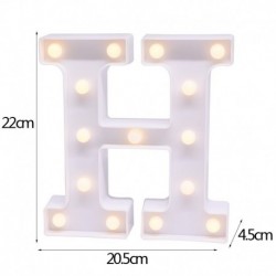 H - 21 cm LED-es éjszakai fény 26 angol ábécé száma elemlámpa romantikus esküvői party dekoráció karácsonyi