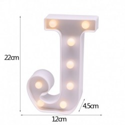 J - 21 cm LED-es éjszakai fény 26 angol ábécé száma elemlámpa romantikus esküvői party dekoráció karácsonyi