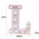L - 21 cm LED-es éjszakai fény 26 angol ábécé száma elemlámpa romantikus esküvői party dekoráció karácsonyi