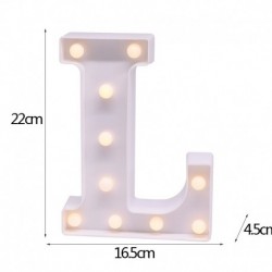 L - 21 cm LED-es éjszakai fény 26 angol ábécé száma elemlámpa romantikus esküvői party dekoráció karácsonyi