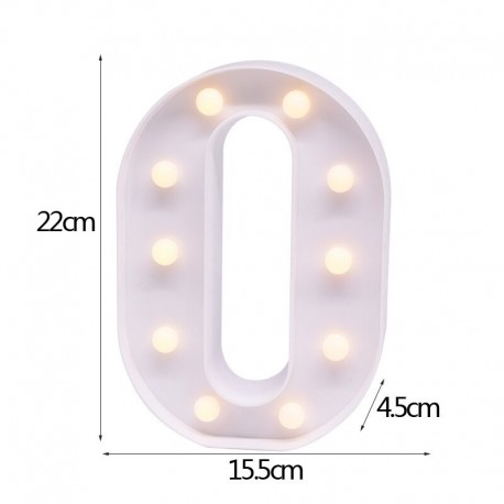 O - 21 cm LED-es éjszakai fény 26 angol ábécé száma elemlámpa romantikus esküvői party dekoráció karácsonyi
