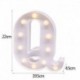 Q - 21 cm LED-es éjszakai fény 26 angol ábécé száma elemlámpa romantikus esküvői party dekoráció karácsonyi