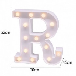 R - 21 cm LED-es éjszakai fény 26 angol ábécé száma elemlámpa romantikus esküvői party dekoráció karácsonyi