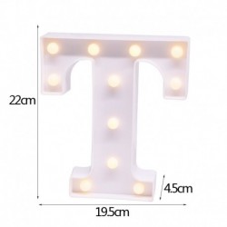 T - 21 cm LED-es éjszakai fény 26 angol ábécé száma elemlámpa romantikus esküvői party dekoráció karácsonyi