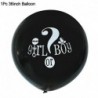 1db 36 hüvelykes lufi - 36 hüvelykes fiú vagy lány léggömb nemű felfedő party fekete latex ballon kék rózsaszín