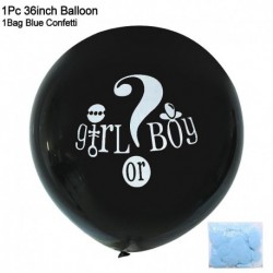 kék konfetti készlet - 36 hüvelykes fiú vagy lány léggömb nemű felfedő party fekete latex ballon kék rózsaszín