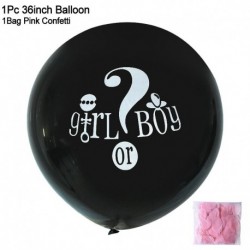 rózsaszín konfetti készlet - 36 hüvelykes fiú vagy lány léggömb nemű felfedő party fekete latex ballon kék