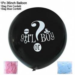 kék rózsaszín készlet - 36 hüvelykes fiú vagy lány léggömb nemű felfedő party fekete latex ballon kék rózsaszín
