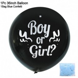 kék konfetti készlet - 36 hüvelykes fiú vagy lány léggömb nemű felfedő party fekete latex ballon kék rózsaszín