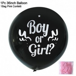 rózsaszín konfetti készlet - 36 hüvelykes fiú vagy lány léggömb nemű felfedő party fekete latex ballon kék