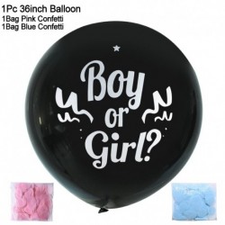 kék rózsaszín készlet - 36 hüvelykes fiú vagy lány léggömb nemű felfedő party fekete latex ballon kék rózsaszín