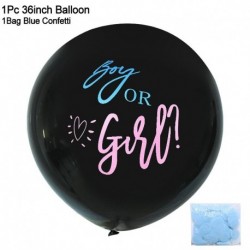 kék konfetti készlet - 36 hüvelykes fiú vagy lány léggömb nemű felfedő party fekete latex ballon kék rózsaszín