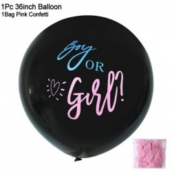 rózsaszín konfetti készlet - 36 hüvelykes fiú vagy lány léggömb nemű felfedő party fekete latex ballon kék