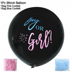 kék rózsaszín készlet - 36 hüvelykes fiú vagy lány léggömb nemű felfedő party fekete latex ballon kék rózsaszín