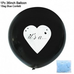 kék konfetti készlet - 36 hüvelykes fiú vagy lány léggömb nemű felfedő party fekete latex ballon kék rózsaszín
