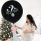 kék konfetti készlet - 36 hüvelykes fiú vagy lány léggömb nemű felfedő party fekete latex ballon kék rózsaszín