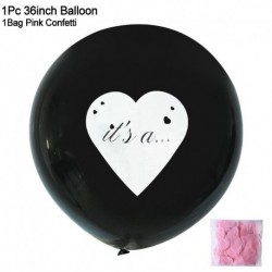 rózsaszín konfetti készlet - 36 hüvelykes fiú vagy lány léggömb nemű felfedő party fekete latex ballon kék