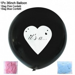 kék rózsaszín készlet - 36 hüvelykes fiú vagy lány léggömb nemű felfedő party fekete latex ballon kék rózsaszín
