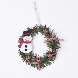 B - 13 cm-es mini karácsonyi koszorú garland karácsonyfa medál ajtó függő díszek karácsonyi díszek otthoni navidad új