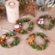 B - 13 cm-es mini karácsonyi koszorú garland karácsonyfa medál ajtó függő díszek karácsonyi díszek otthoni navidad új