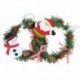 B - 13 cm-es mini karácsonyi koszorú garland karácsonyfa medál ajtó függő díszek karácsonyi díszek otthoni navidad új