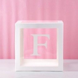 F - AZ betű neve átlátszó lufi doboz BABY fiú lány 1. születésnapi party esküvői dekoráció keresztelő baba zuhany