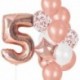 szám0 beállítva - 12db-os fólia rózsaarany latex lufi boldog születésnapot party dekoráció gyerekek kislány fiú 1.