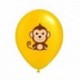 majom - 10db dzsungel állati léggömbök 12 hüvelykes latex léggömb hélium Air Globos gyerekek szafari születésnapi