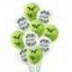 10db szett2 - 1Set Dinosaur Confetti Latex Balloons Happy Birthday Banner Jungle Wild Animal Kids Birthday Party Decoration Baby