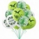 10db szett3 - 1Set Dinosaur Confetti Latex Balloons Happy Birthday Banner Jungle Wild Animal Kids Birthday Party Decoration Baby