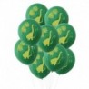 10db szett4 - 1Set Dinosaur Confetti Latex Balloons Happy Birthday Banner Jungle Wild Animal Kids Birthday Party Decoration Baby