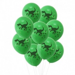 10db szett - 1Set Dinosaur Confetti Latex Balloons Happy Birthday Banner Jungle Wild Animal Kids Birthday Party Decoration Baby