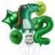 7db szám2 készlet - 1Set Dinosaur Confetti Latex Balloons Happy Birthday Banner Jungle Wild Animal Kids Birthday Party