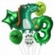 7db szám3 készlet - 1Set Dinosaur Confetti Latex Balloons Happy Birthday Banner Jungle Wild Animal Kids Birthday Party