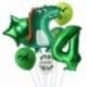 7db szám4 készlet - 1Set Dinosaur Confetti Latex Balloons Happy Birthday Banner Jungle Wild Animal Kids Birthday Party