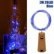 kék - 10db borosüveg-világító parafa 2M 20LED tündérfényű füzér koszorú esküvői party karácsonyi bár