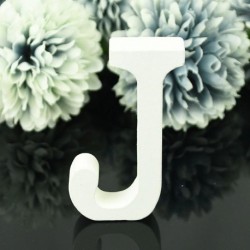 J - 1db fából készült levél angol ábécé személyre szabott név tervezés barkács kézműves esküvői otthon