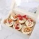 5db - 5db 6 lyukú muffin cupcake doboz ablakos süteményes cukorka desszert csomagoló dobozával esküvői születésnapi