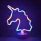 A - Flamingo Unicorn Neon Sign LED éjszakai lámpa otthoni gyerekszoba dekorációhoz Hawaii trópusi party esküvői