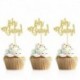 vad - 10db arany ó baba cupcake topper fiú lány baba zuhany nemi felfedi gyerekek 1. születésnapi party dekorációs torta