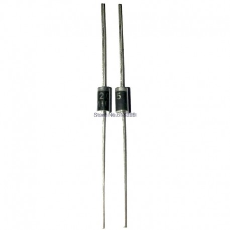 Dióda standard 600V 2A DO-15 RL205 lyukon keresztül