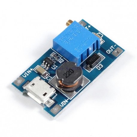 A7 - DC-DC Boost Step-Up Power Module 2V-24V - 5/9/12 / 28V 2A Micro USB bemeneti feszültség átalakító