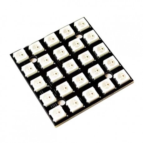 WS2812B 5 * 5-jegyű 5050 RGB LED-es színes illesztőprogram, 25-jegyű színes fényfejlesztő tábla