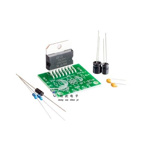 TDA7297 teljesítményerősítő lap alkatrészei DC 12V tiszta hátsó fokozatú 2.0 kétcsatornás 15W   15W elektronikus